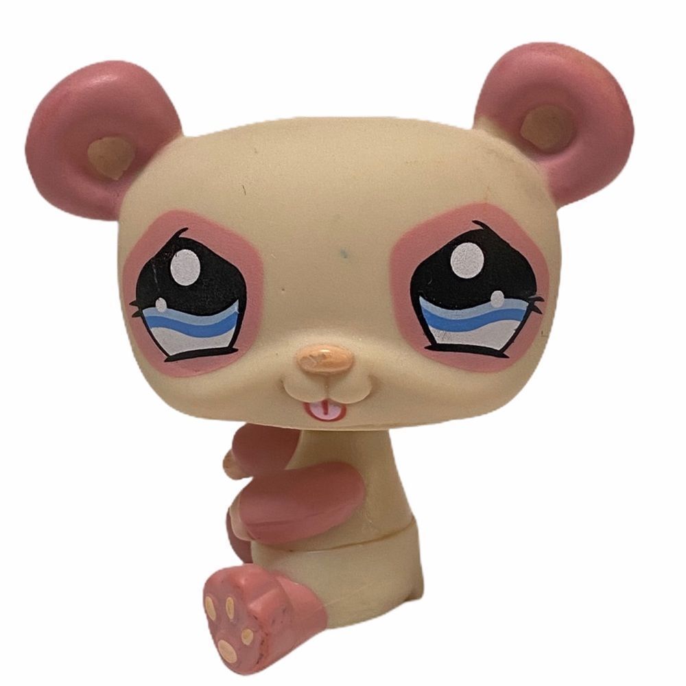 Littlest Pet Shop Pink Panda Bear Blue Eyes